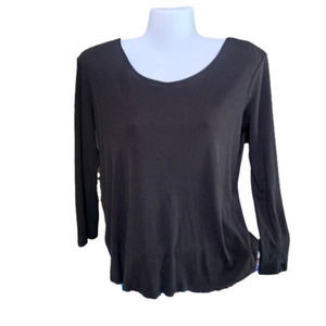 Daisy Fuentes Women's Large Black Long Sleeved Shirt
